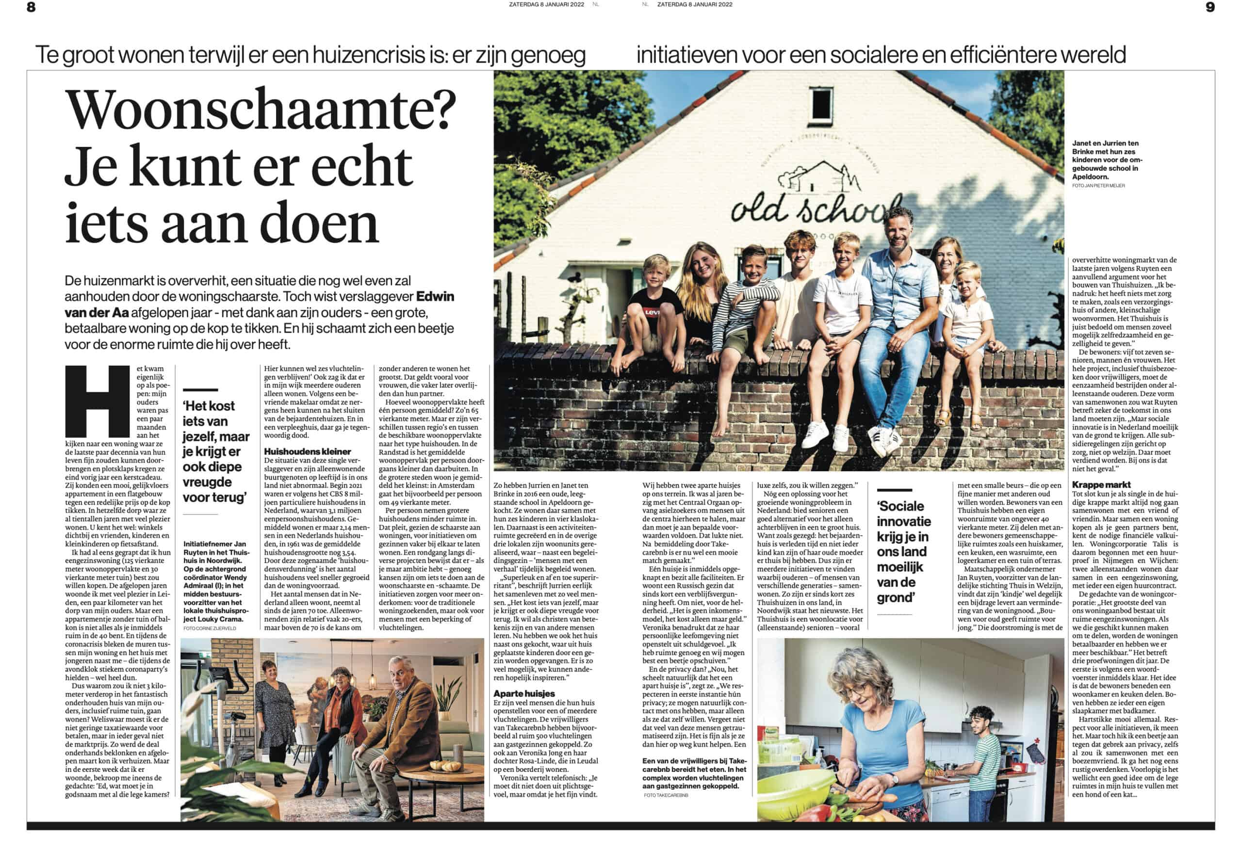 8 januari 2022 – artikel in AD