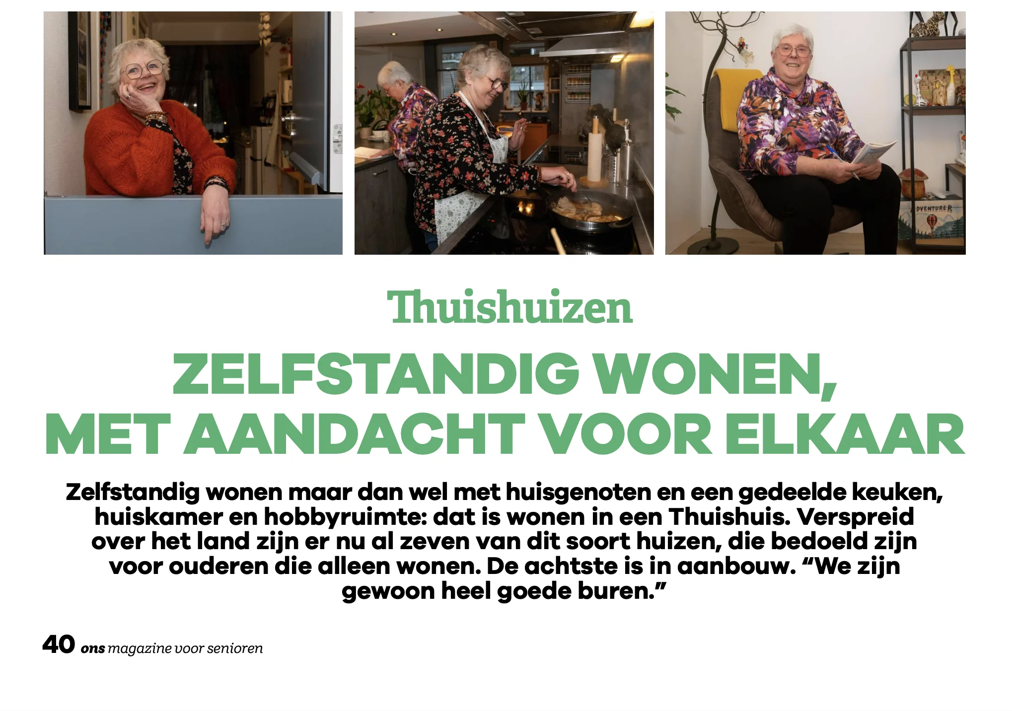 ONS Magazine over Thuishuizen